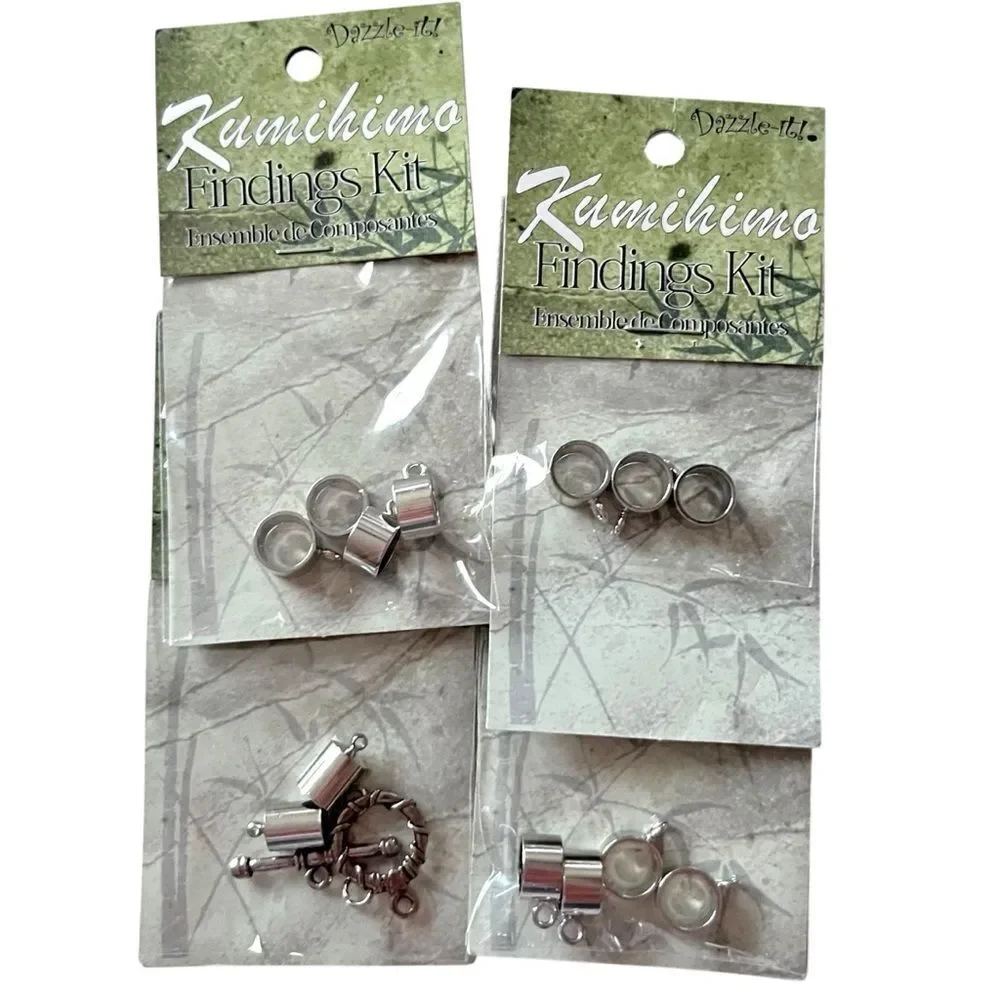 Silver Jewelry Findings Slider Bails + End Caps
